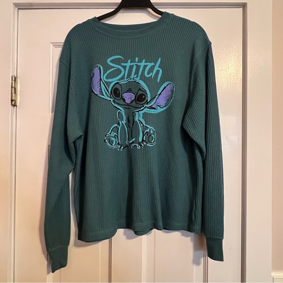 Disney Tops - #163 DISNEY STITCH OVERSIZE WAFFLE KNIT TOP BLOUSE SIZE LARGE